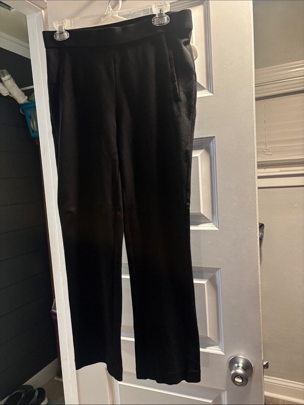 Jules & Leopold Women's Black Wide-Leg Pull-On Trouser Pants (M)